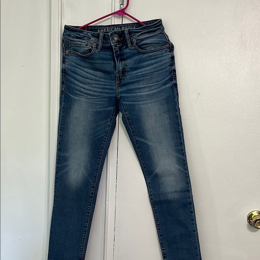 American Eagle Outfitters Blue Skinny Jeans Classic Style